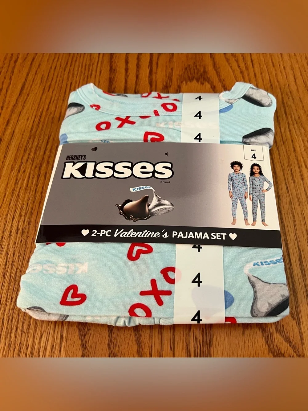 Carter's Size 4 Light Blue 2-Piece Hershey Kisses Pajamas